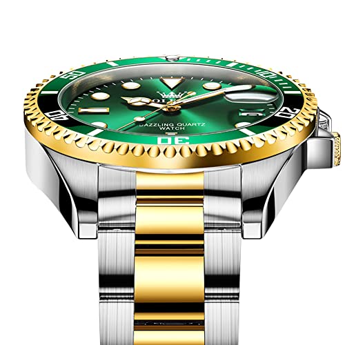 Image of OLEVS Watches for Men Quartz Fashion Business Waterproof Analog Stainless Date Week Diamond Luminous Mens Watch