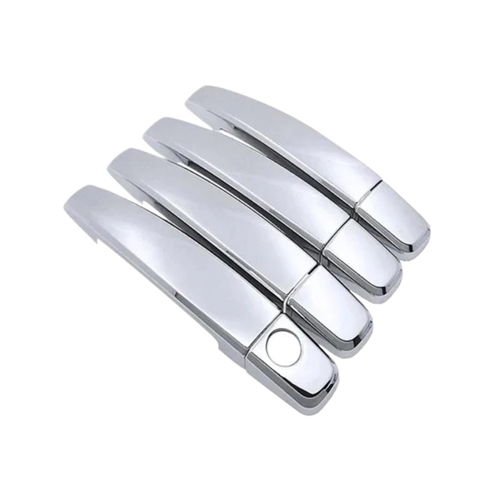 Cavinbdz 8Pcs Silver Car Exterior Door Handle Sticker Trims Protection For Vauxhall For Opel For Corsa D S07 2006~2014 (8Pcs Silver)