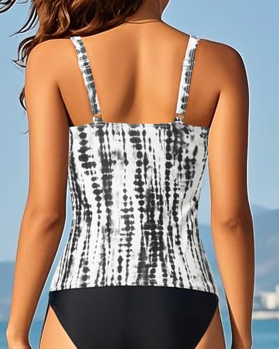 Image of Aqua Eve Tankini Tops for Women Swimwear Top Only Tummy Control Bathing Suit Top No Bottom (Available in Plus)