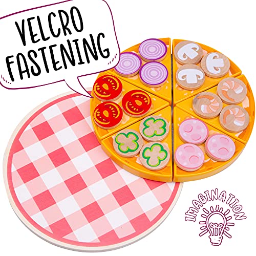 Jaques von Londoner Pizza-Party Holzspielzeug Küche Kinder – Lebensmittel und Küchenspielzeug mit Mehrfachnutzen Spielen… – Bild 4