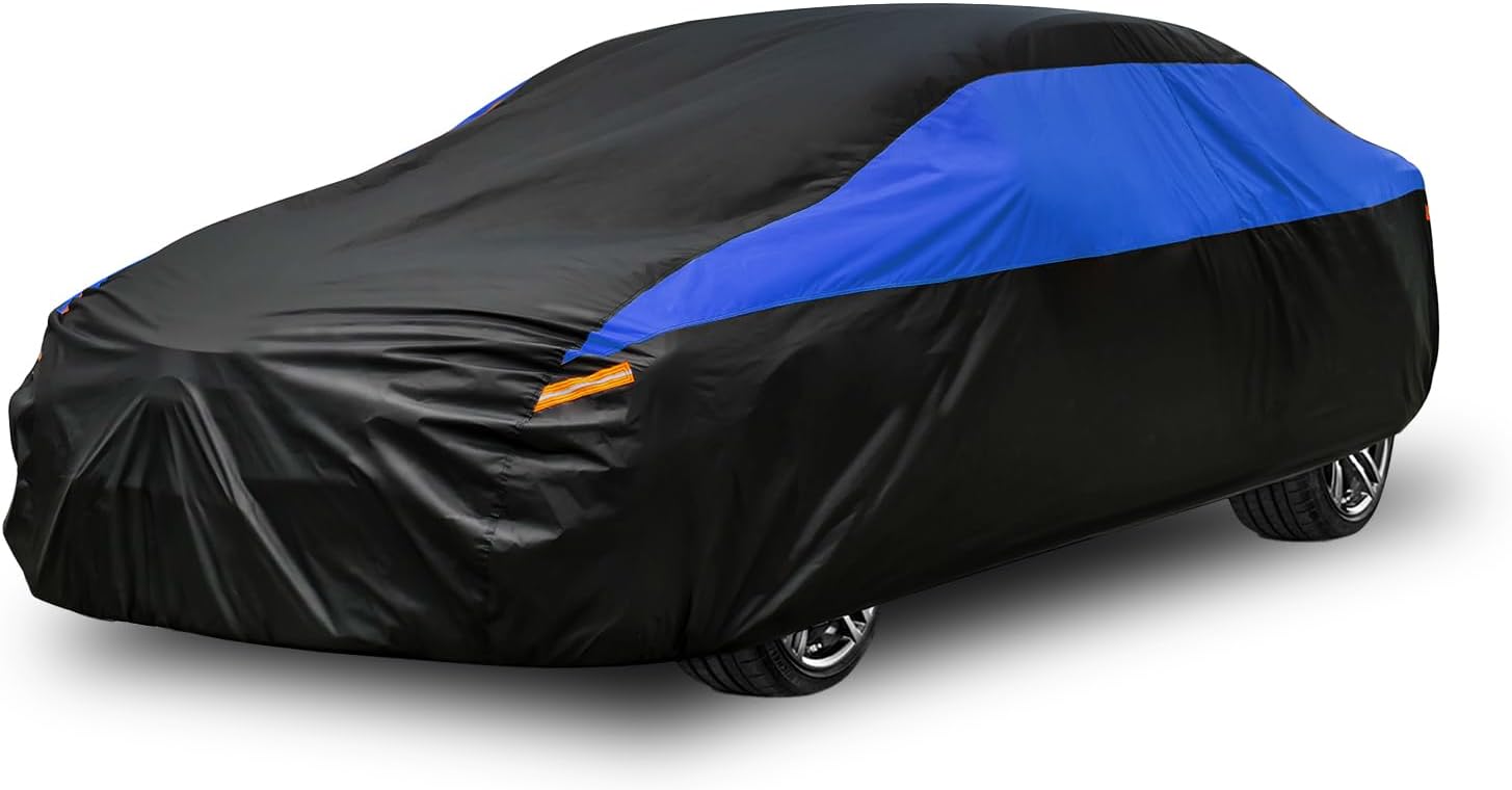 Black Blue Car Cover