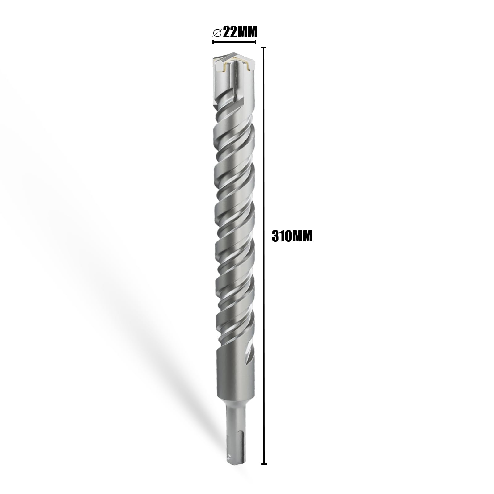 CSOOM Punta per trapano SDS Plus per calcestruzzo 22 x 310 mm, professionale, ideale per foratura su pietra, cemento, pietra naturale, muro di mattoni