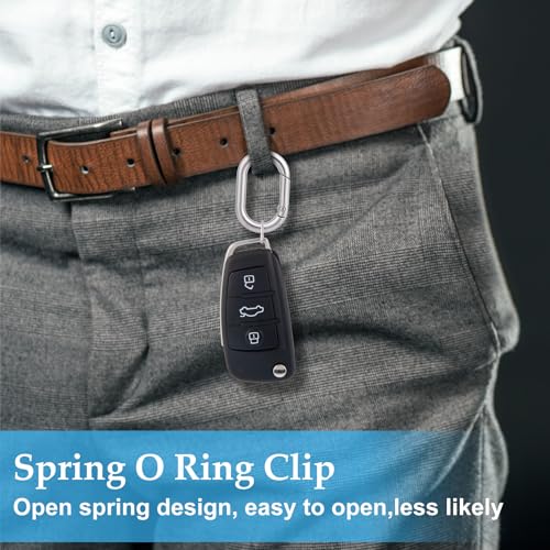 Image of Oval Spring Ring Clips, Metal Keyring Purse Clip