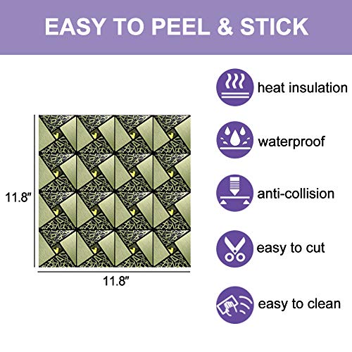 Peel and Stick Tile Backsplash, Metal Mosaic Tile Sticker, Wall Decor of Kitchen/Bathroom - Image 3