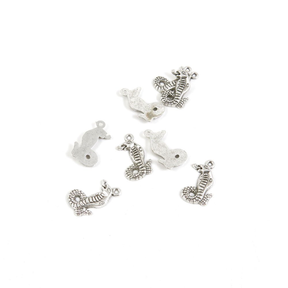 40 Pieces Antique Silver Tone Jewelry Making Charms D9OJ8 Cobra