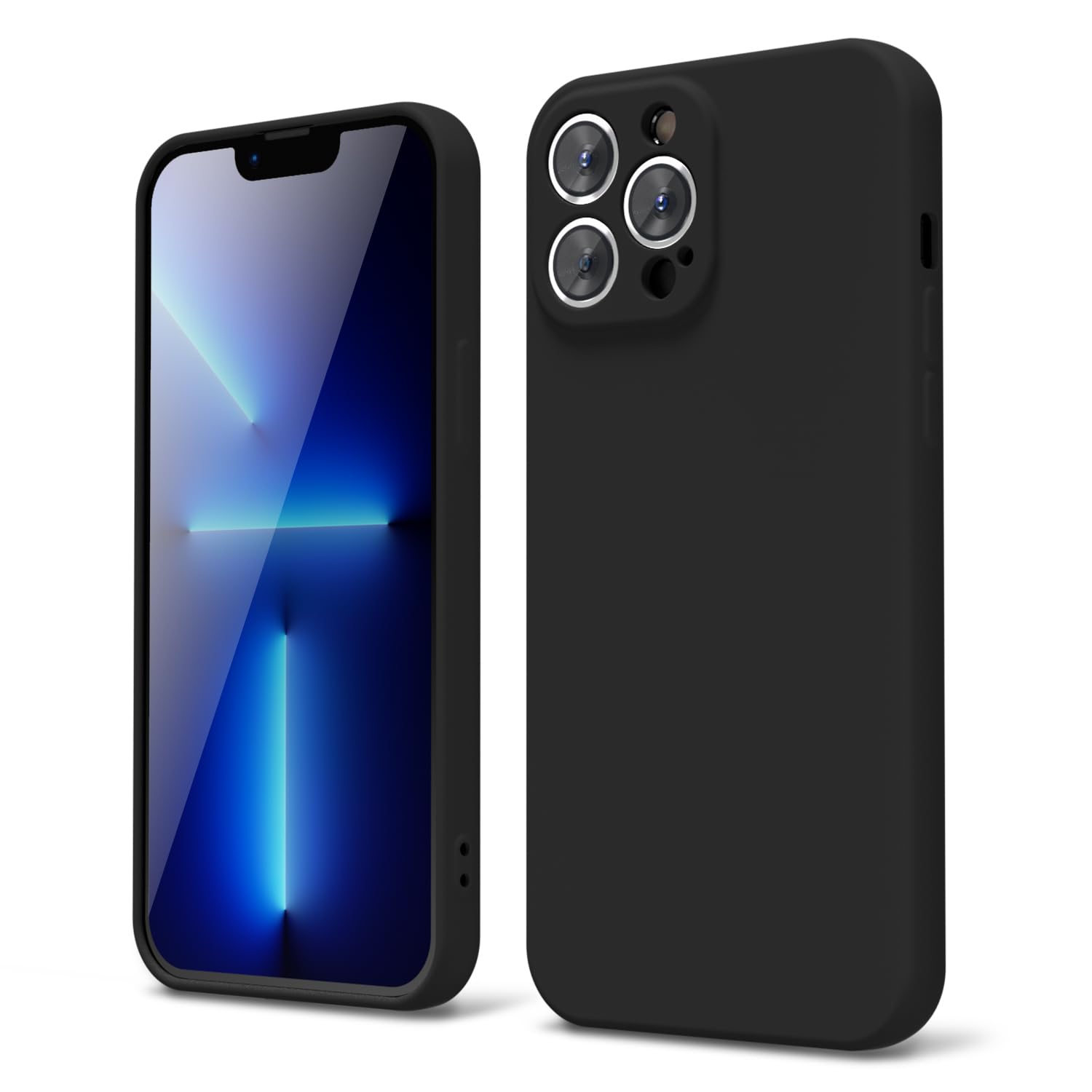 oakxco for iPhone 13 Pro Max Phone Case Liquid Silicone, Cute Thin Slim Soft Rubber TPU Plain Smooth Gel Cover for Women Girl Aesthetic Design, Matte