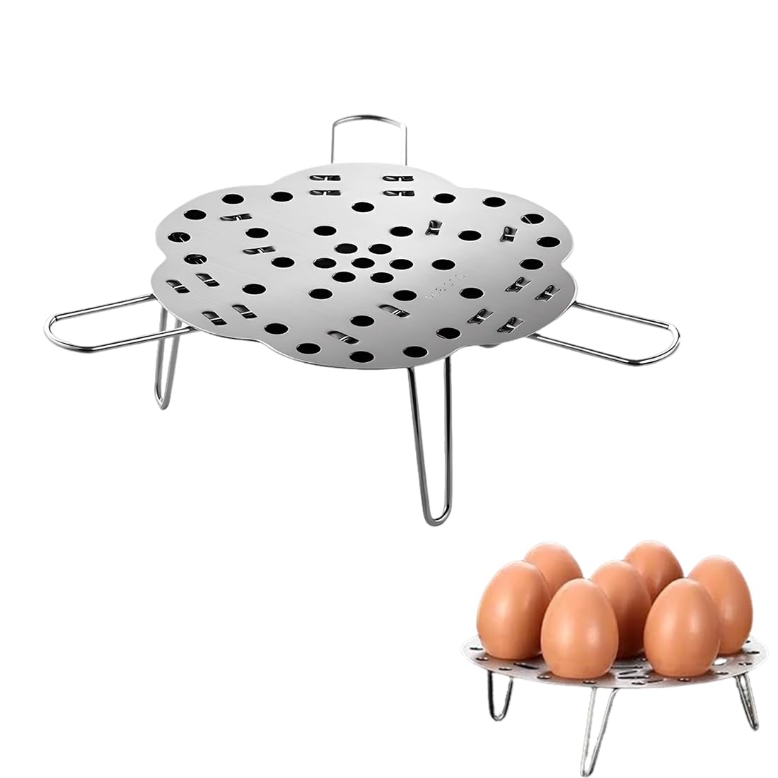 1 Pieza Rejilla Vapor De Acero Inoxidable,Soporte De Cocina Parrilla De Vapor,Adecuado Para Una Amplia Gama De Ollas y Sartenes,Fácil De Cocinar Varios Alimentos En La Sartén