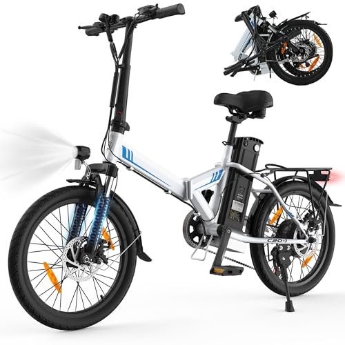 AOIHO E Bike, 20' EBike Klapprad mit 48V 374.4 Wh Lithium-Akku, Reichweite Max 70KM, Elektrofahrräder 250W Motor, 5 Fahrmodi, City E Fahrrad Herren Damen mit 7 Gängen EU-Konformes Klapprad E-Bike