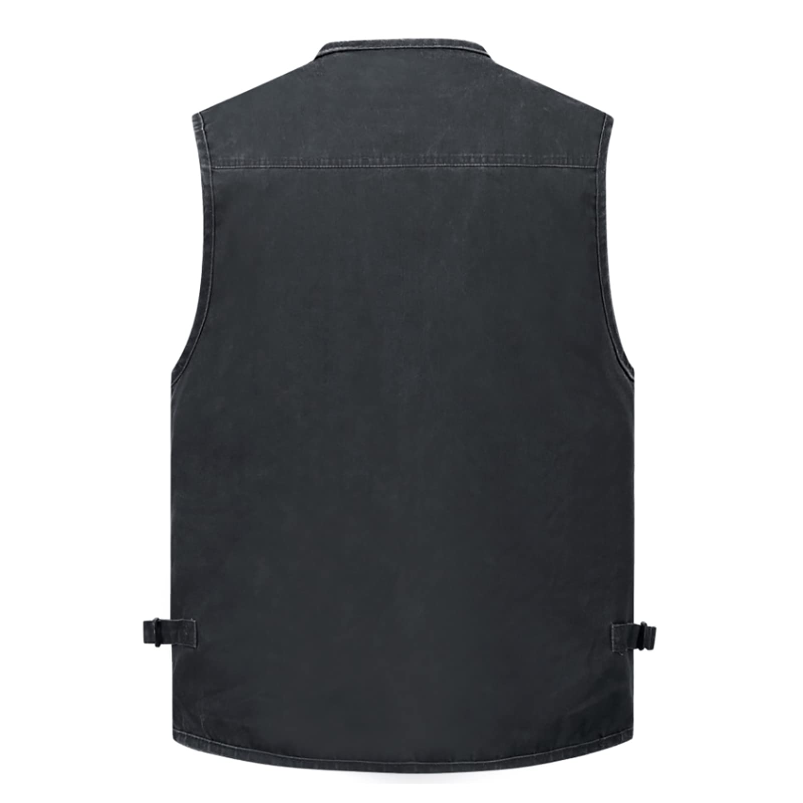 Mire Hombres Chaleco de Pesca con Multibolsillos Secado Rápido para Fotografía Caza Cámping Viajes Respirable(Size:L,Color:Gris)