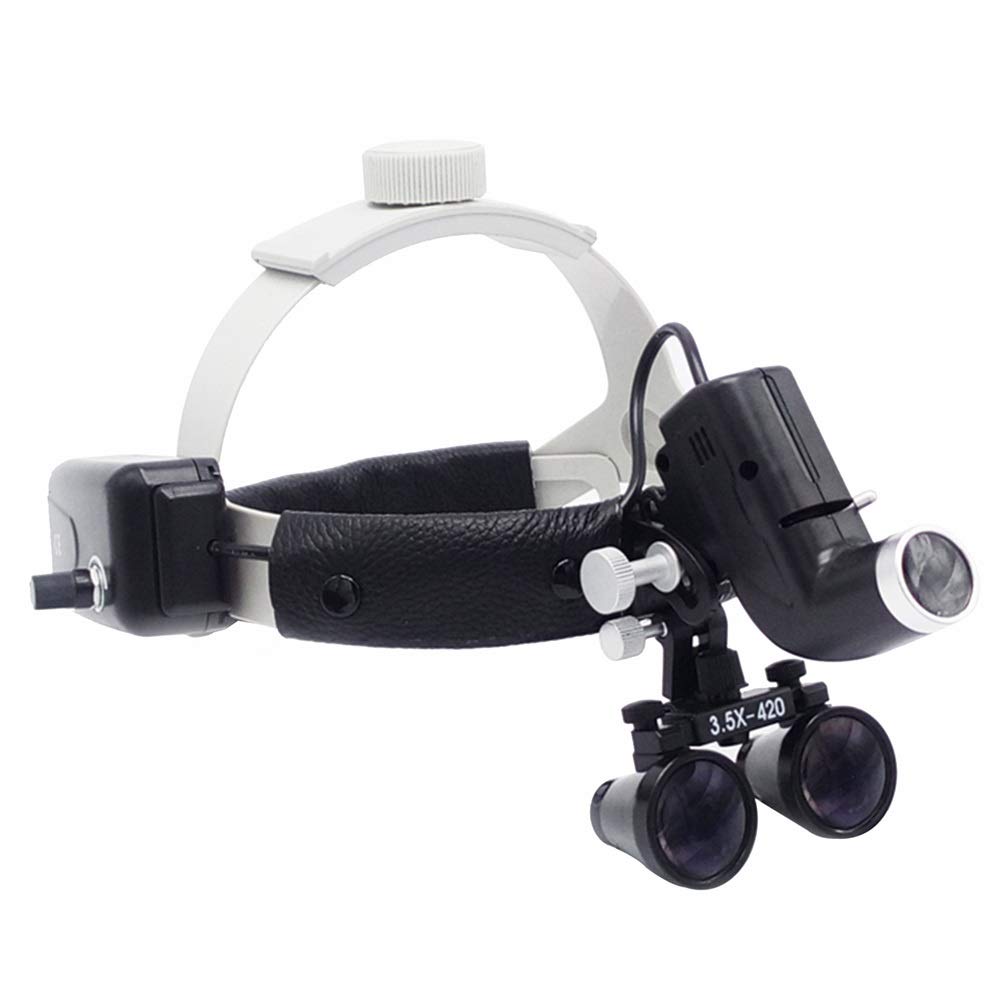 Lupas de aumento 3.5X con diadema ajustable 5W LED Headlight DY-106