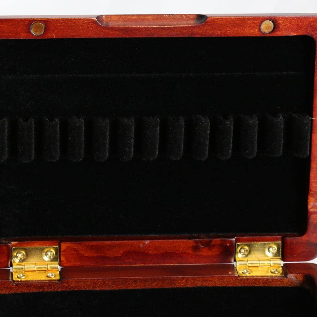 Oboe-reed-kasten für Sichere Lagerung von Oboe-reeds 12-fach-aufbewahrungskasten Reed-teile-box aus Holzmaterial für Musikschule Orchester Zuhause