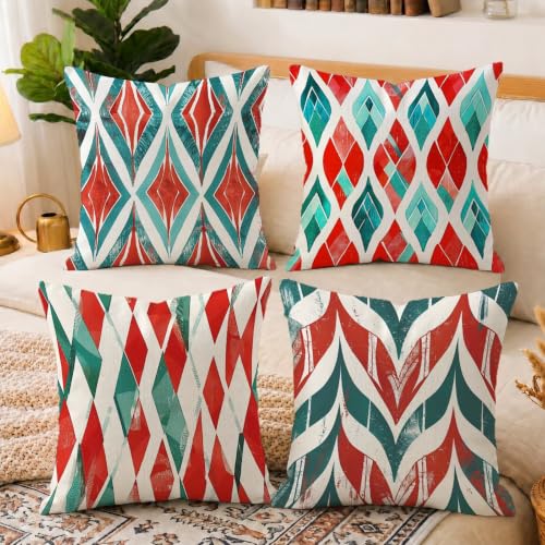 Coussin extérieur imperméable rouge pour salon de jardin