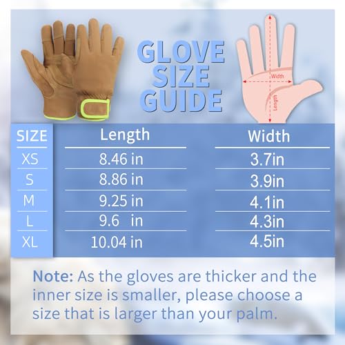 Kkoying Winter Leather Work Gloves thumb #6