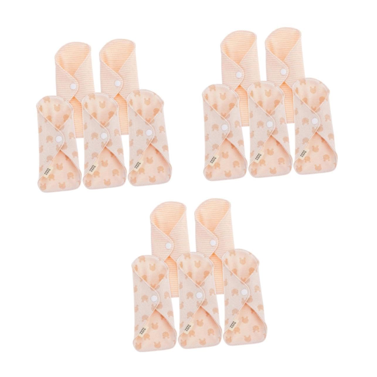 3 Juegos Compresas Menstruales Toalla Sanitaria De Algodón Compresa Lavable Para Mujeres Almohadillas Para Mujeres Diarios De Tela Almohadilla De Toalla 5 Piezas * 3