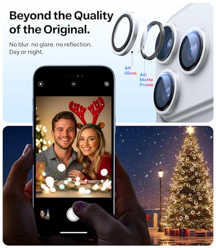 Image of TORRAS Aerospace-Grade Camera Lens Protector for iPhone 17 Pro & 17 Pro Max with 9H+ Glass - Premium Imported Invisible Metal Ring, Anti-Scratch & HD Clarity - Silver