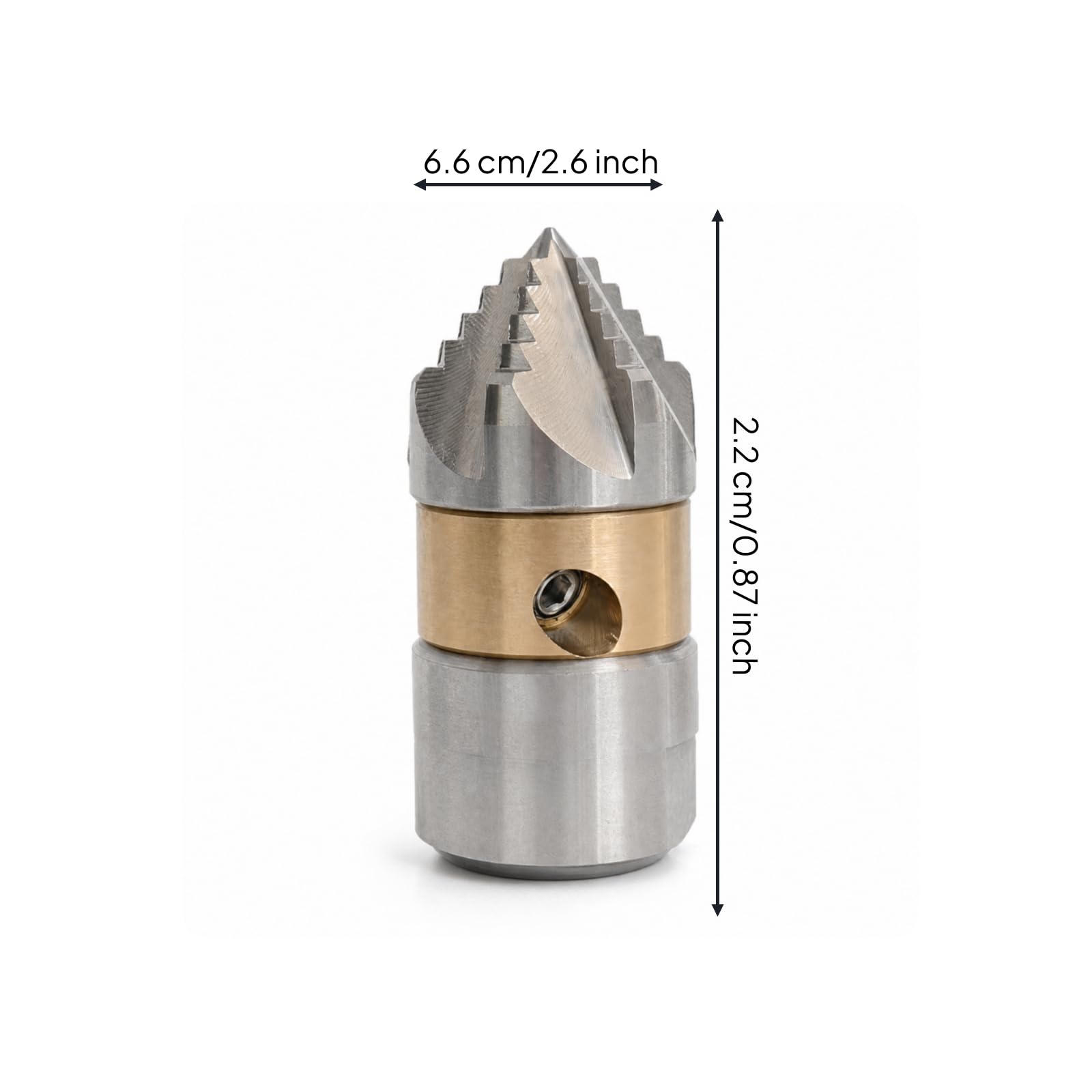 MagiDeal Ugello Rotante per Idropulitrice Ugello Pulizia Tubi Pressione Alta Disgrega Olio Detriti Design Compatto Scorre Curve Strette Costruzione Inox 304, 3/8, 40L/Min