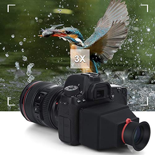 Entatial Mirino LCD Mirino DSLR Resistente Mirino LCD da 3,2 Pollici Lente di ingrandimento 3X Accessorio per Fotocamere DSLR Mirrorless