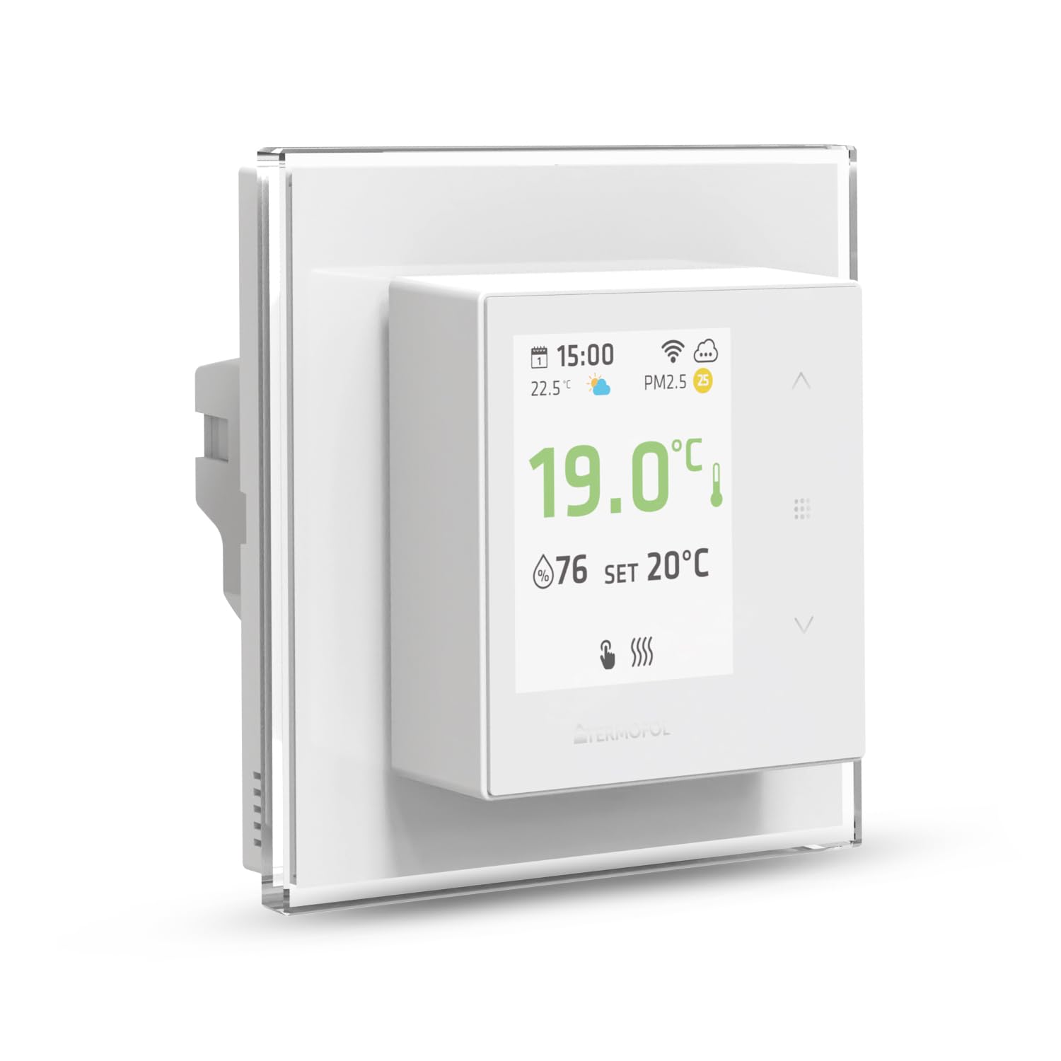 Termofol Elektryczne ogrzewanie podłogowe folia grzewcza 230 V – z termostatem H7 WiFi biała – moc 220 W/m2 – powierzchnia 2 m² – ogrzewanie podłogowe, kompletny zestaw do podłóg