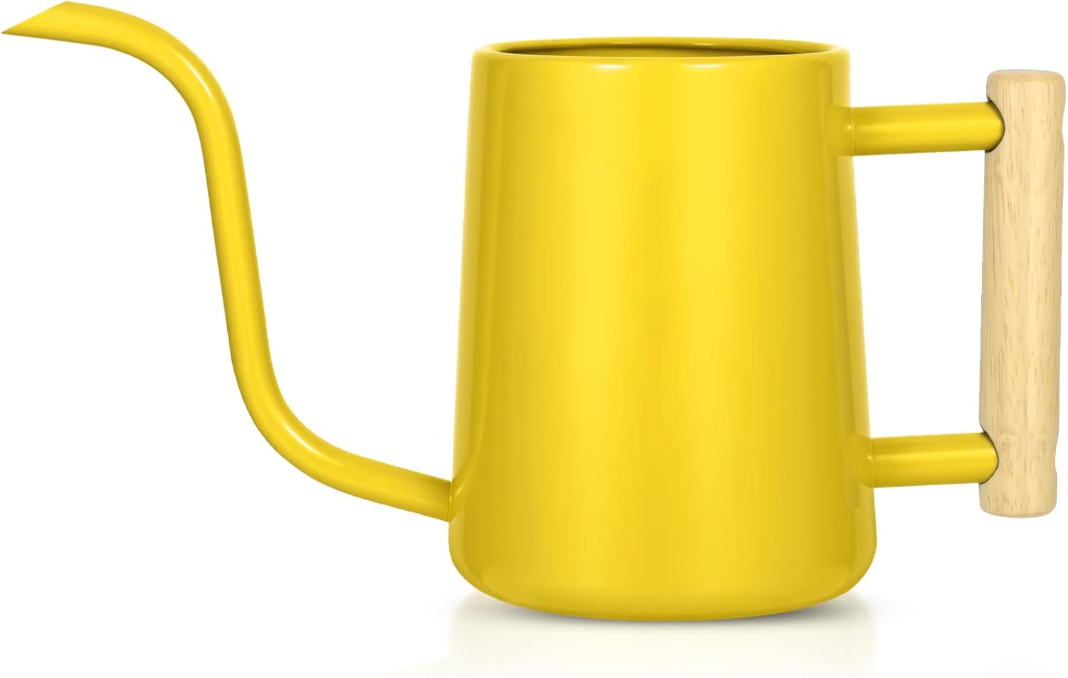 Watering Can Indoor Plants, 35 oz/1000 ml Metal Stainless Steel Watering Can Pot with Long Spout for Indoor House Plants Bonsai Outdoor Garden Flower Decorative (Yellow)