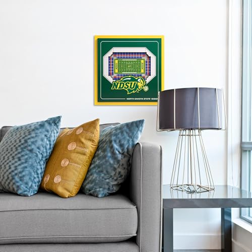 Image of YouTheFan Officially-licensed NCAA Stadium Series 3D Wall Art - multi-layer team stadium replica, detailed sports fan gift, indoor decor