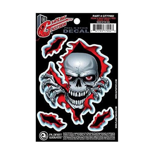 D'Addario Accessories Planet Waves Guitar Tattoo, Peek A Boo Skull
