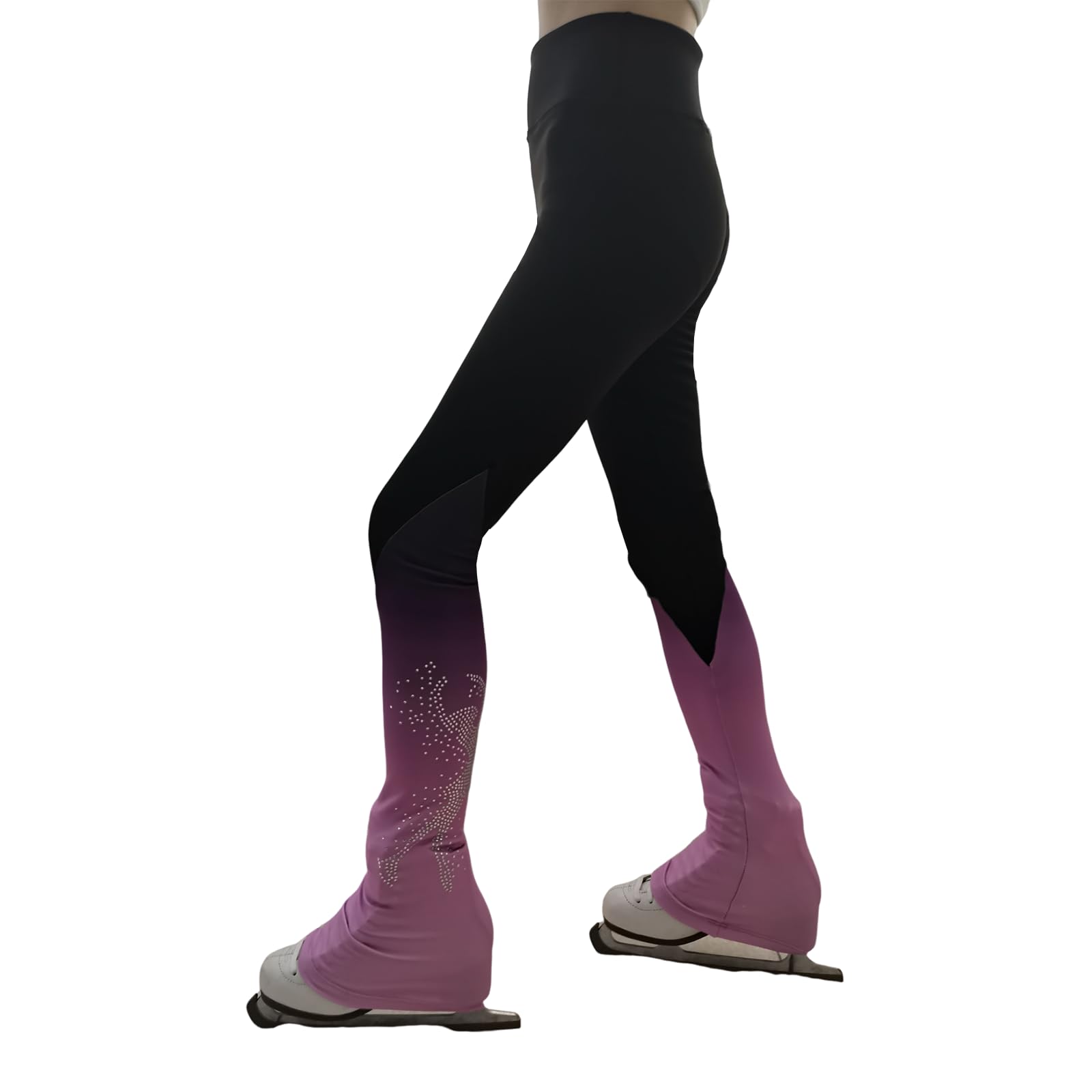LIUHUO Eiskunstlaufhose für Mädchen, Samt-Trainingshose