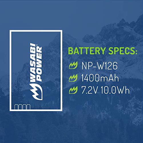 Image of Wasabi Power Battery (4-Pack) for Fujifilm NP-W126 & FinePix HS33EXR, HS50EXR, X-T100, X-T200, X100F, X100V, X-A10, X-E2S, X-E3, X-E4, X-Pro2, X-Pro3, X-T1, X-T2, X-T3, X-T10, X-T20, X-T30, X-T30 II