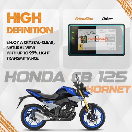 Image of 9H Screen Guard Protector For HONDA CB 125 HORNET 2025 Bike || Anti Scratch || Anti-Bubble || HD Clear || TFT Instrument Cluster Protector || Speedometer Accessory [Not Tempered Glass] (Pack of 2)
