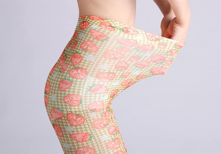 Image of Sahabowi Women Tights, Sheer High Waist Pantyhose, Vintage Control Top Stockings, Siwa opaque print1