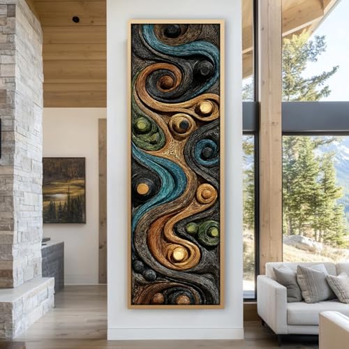 Tableau sur toile haut et fin vertical 50x150cm pour affiche de chambre