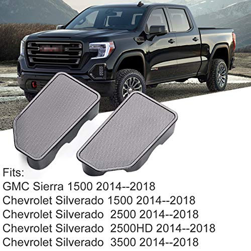 Moonlinks Bed Rail Stake Pocket Cover for 2014-2018 GMC Sierra 1500 and Chevrolet Silverado 1500/2500/2500HD/3500(Set of 2)