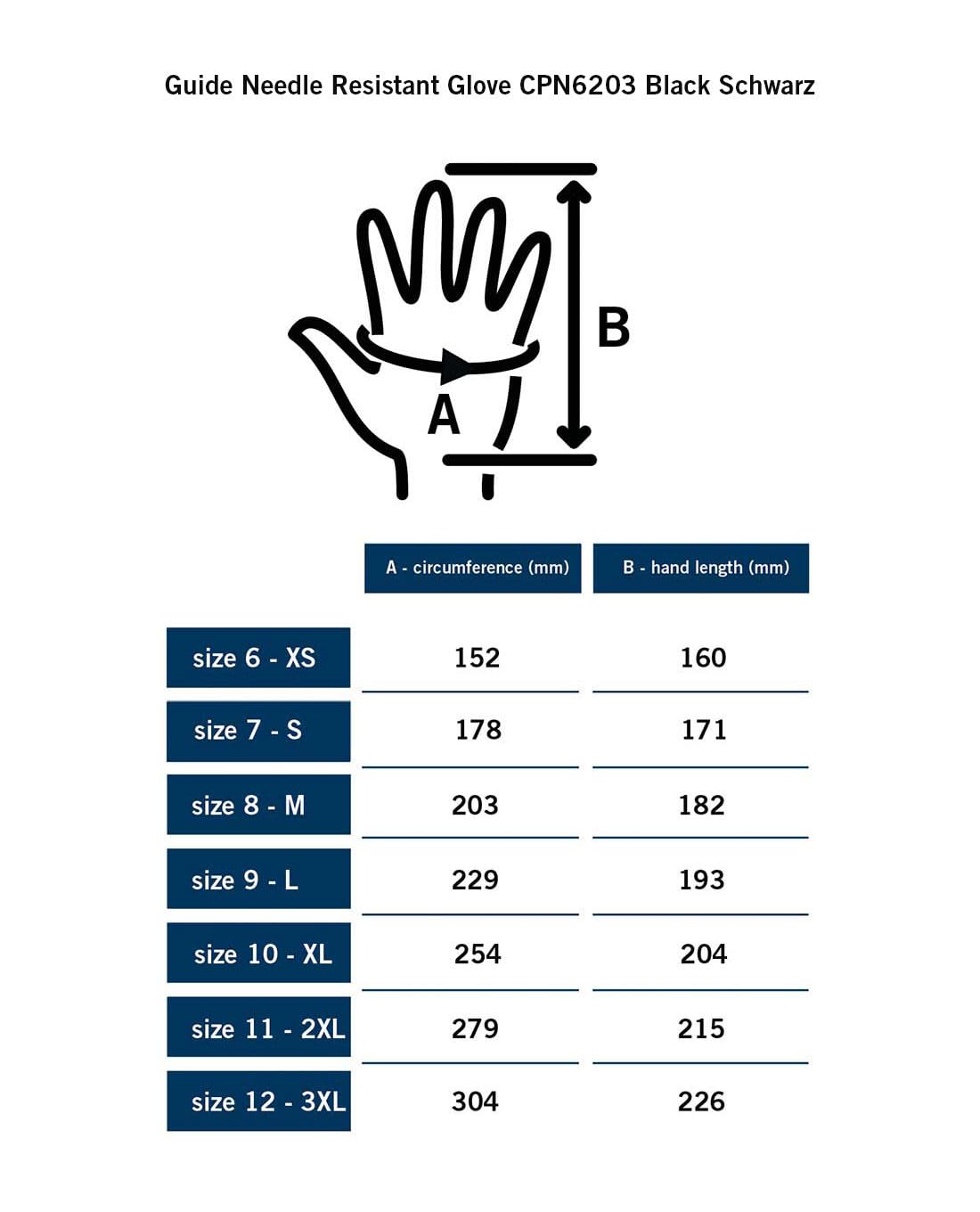 MOG Masters of Gloves Guide CPN 6203 extrem schnittfeste Stichschutz-Handschuhe Schnittschutz-Klasse F aus Metall-Mesh und Ziegennarben-Leder; für Gartenarbeit, Handwerk, Einsatzkräfte, Sicherheit