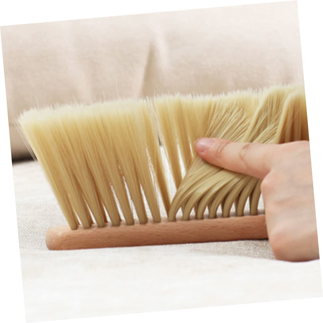 NOLITOY Hand Brush with Soft Bristles Multi Functional Cleaning Tool for Sofa Bed Carpet and Counter Surfaces Ergonomic Handle for Easy Use