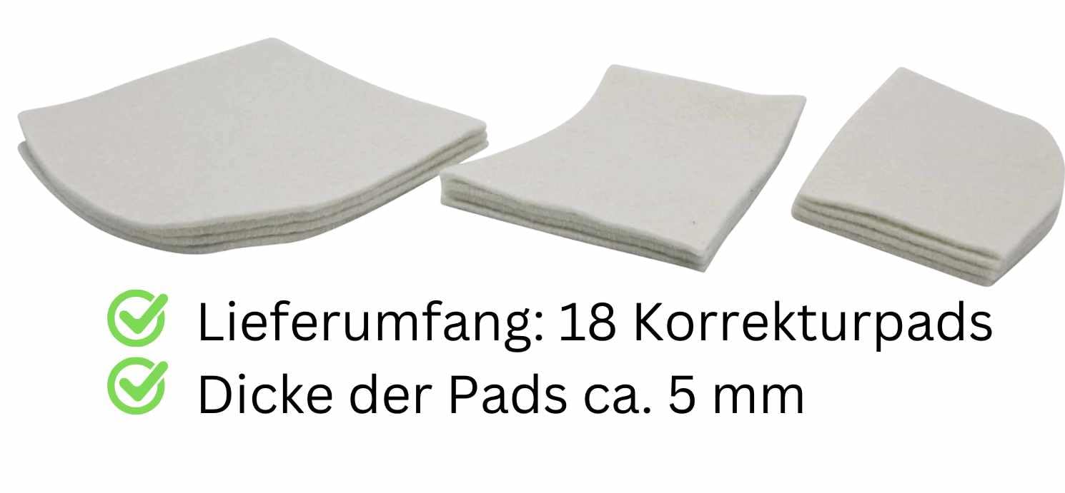 AMKA Sattelpad Korrektur Pad mit 18 Stück Filzeinlagen Gr. Warmblut schwarz