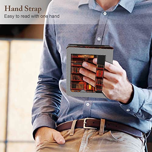 Fintie Hülle für Tolino Shine Color/Shine 5(2024)/Shine 4(2022) & Kobo Clara Colour/Clara BW(2024)/Clara 2E(2022) - Kickstand Hülle mit Kartenfach Handschlaufe und Auto Sleep/Wake, die Bibliothek