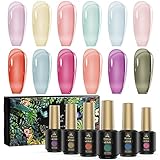 Jelly Gel Nail Polish Transparent Gel Polish Pastel Translucent Gel Nail Polish Jelly Summer Pink...
