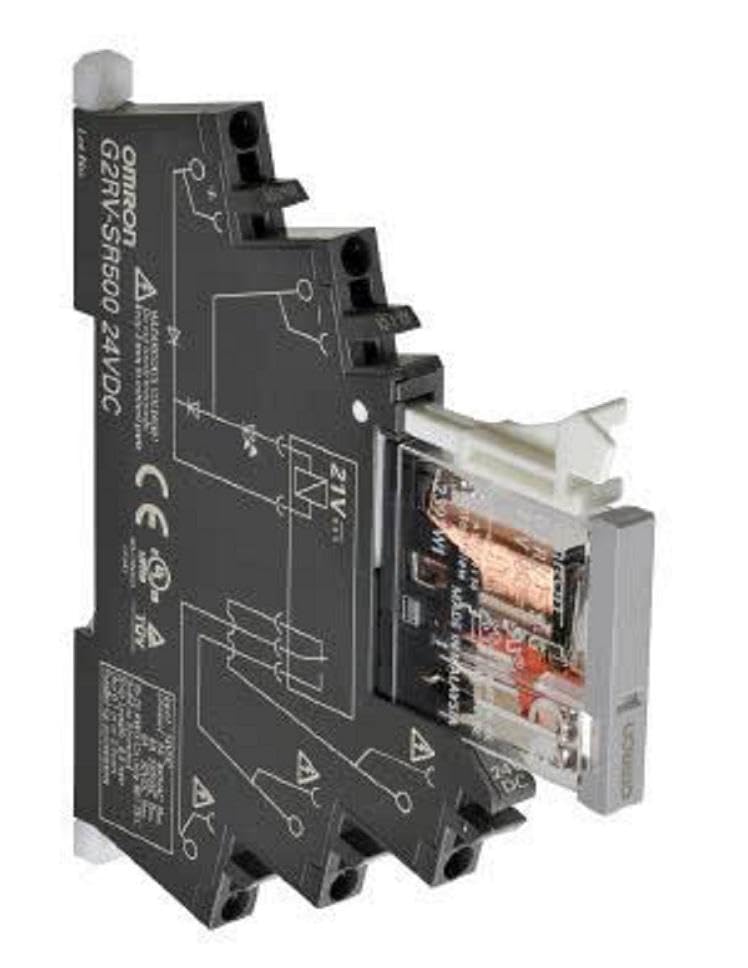 Relais Omron G2RVSR500ACDC24 mince 6mm SPDT 6A bornes push-in 24V