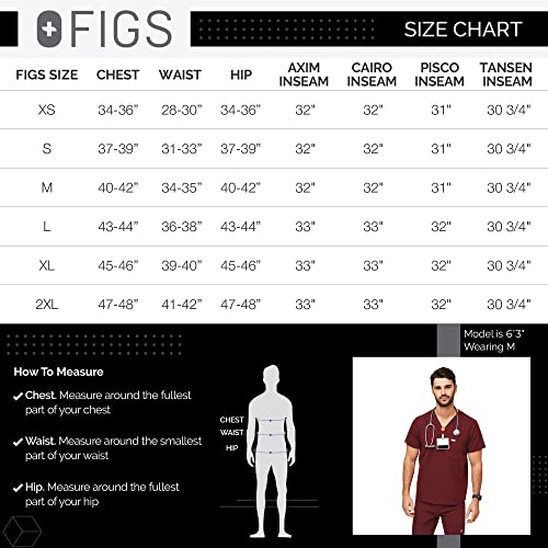 Figs Chisec Three-Pocket Scrub Top For Men – Burgundy, S #TOP5