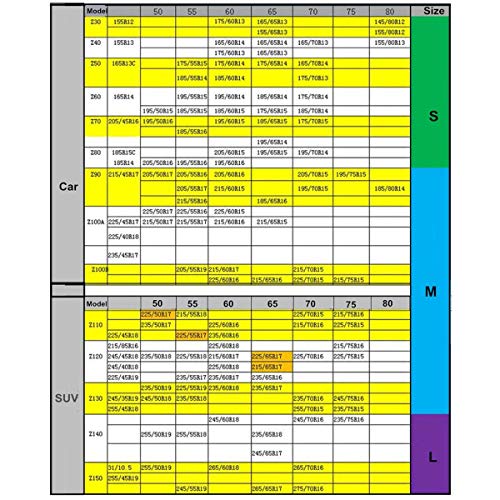 TOTMOX Schneeketten, verstellbare 10 Stück rutschfeste Schneetraktions-Notfall-Auto-Winter-Schnee-Reifenketten, S 165-195 mm