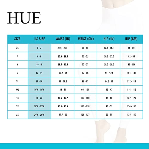 Hue Womens Cotton Ultra With Wide Waistband, Assorted Leggings Pants, White, Medium Us #TOP4