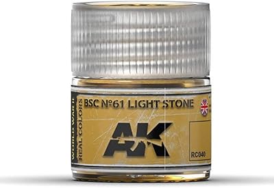 AK Interactive Real Color WWII Shop Paint Line 10ml - RC023 thru RC077 Color: BSC NÂº61 Light Stone - RC040