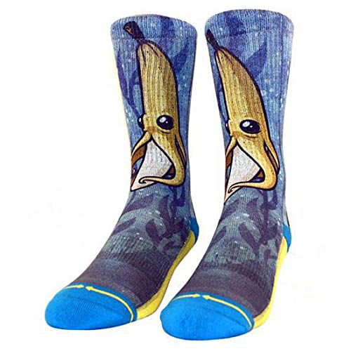 MERGE4 Chump Magic Cole Lemke Banana Lite Blue Yellow Unisex Artist Crew Sock