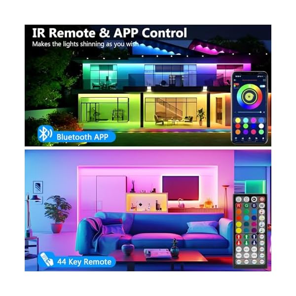 Ylatoial Led Lights 10m, RGB Led Strip Light with Smart App Control Remote, Music Sync Colour Changing Cuttable LED Tape Lights for Home, Bedroom, Kitchen Cabinet Decor, Gaming Setup [Energy Class A] - Image 3