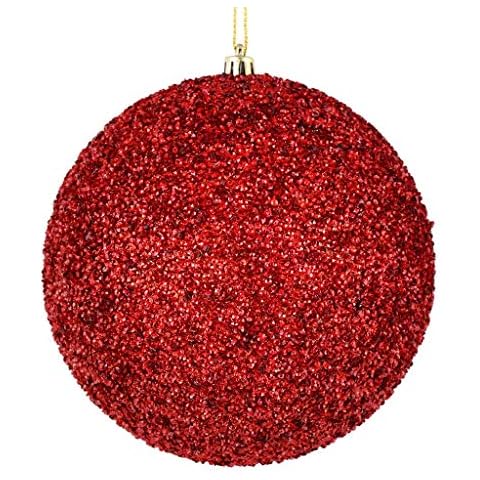 Vickerman 4" Red Beaded Ornament Cover