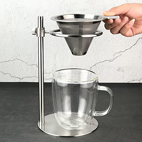Cafetera de goteo ajustable de acero inoxidable miniatura 6
