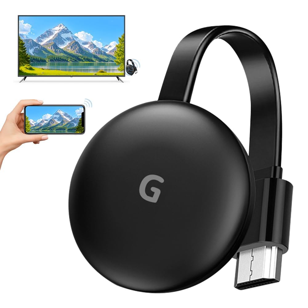 4K Full HD Miracast HDMI Dongle, 1080P bezprzewodowy adapter HDMI, 5G Miracast Dongle, wyświetlacz WiFi do urządzeń z systemem Android/iOS/Windows, tablet, HDTV/monitor/projektu