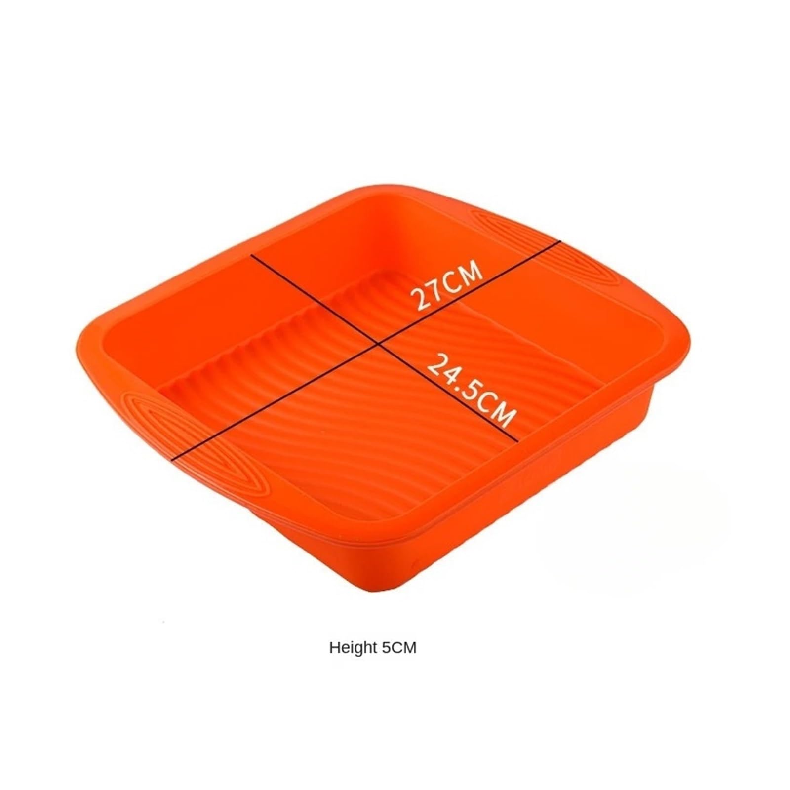Generico Tortiera Quadrata Antiaderente in Silicone da 1 Pezzo for cuocere con Stampo in(Grey)