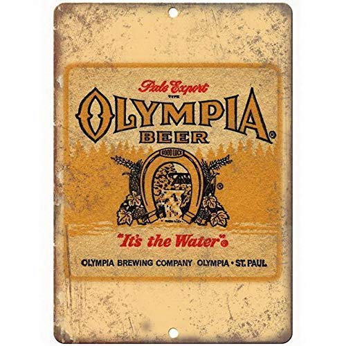 ヴィンテージ　オリンピアビール　木製看板　インテリア アンティーク イラスト雑貨 OLYMPIA BEER ビンテージ ウォールデコレーション