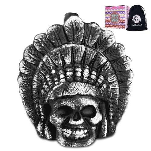 Mulucky Aztec Death Whistle Skull Design 125+ Decibels Loud Human Scream Black and White