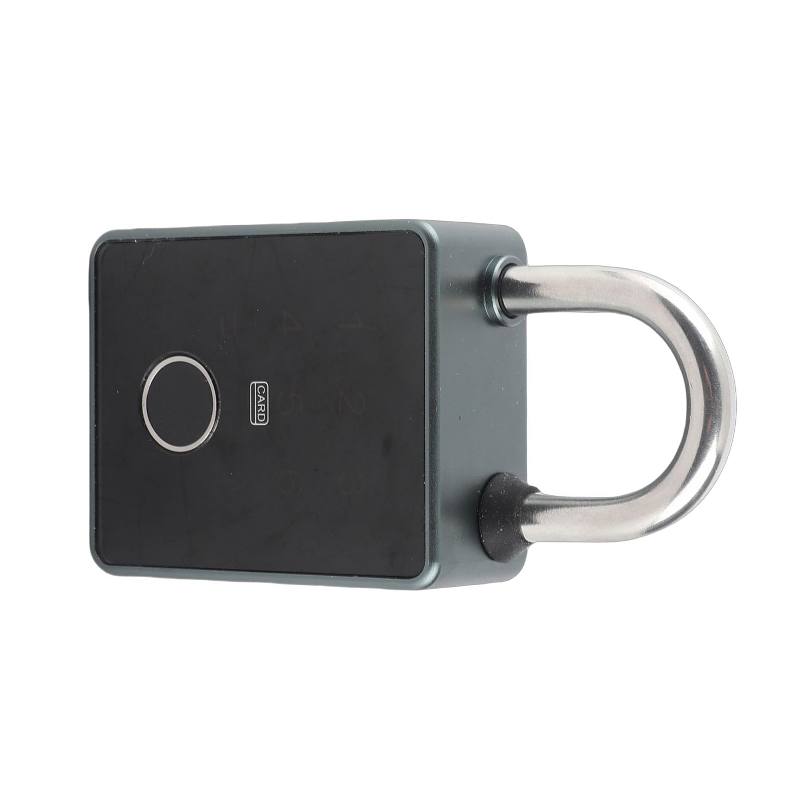 Cryfokt Candado de Huella Digital Biométrico Inteligente sin Llave, Cerradura de Seguridad Exterior Resistente para Gimnasio, Escuela, Oficina, Aleación de Aluminio (APLICACIÓN DE BLOQUEO TT)